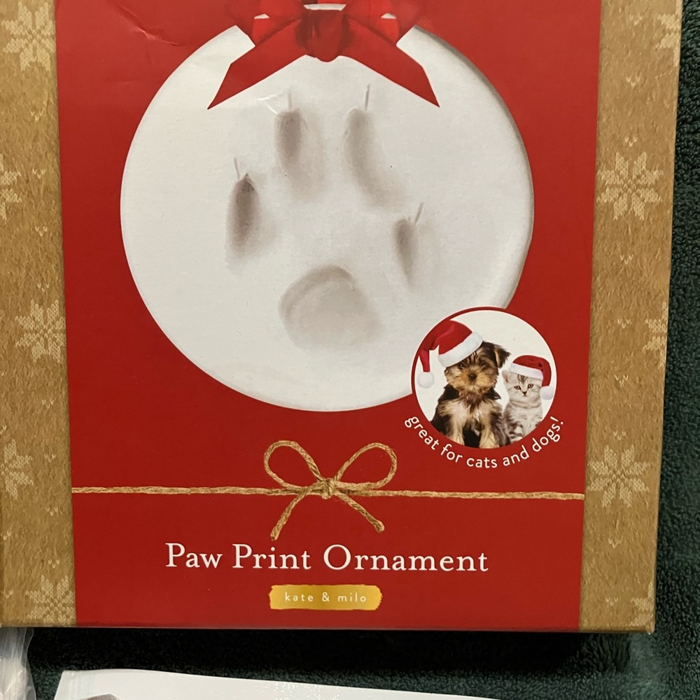 Kate & Milo Paw Print Ornament